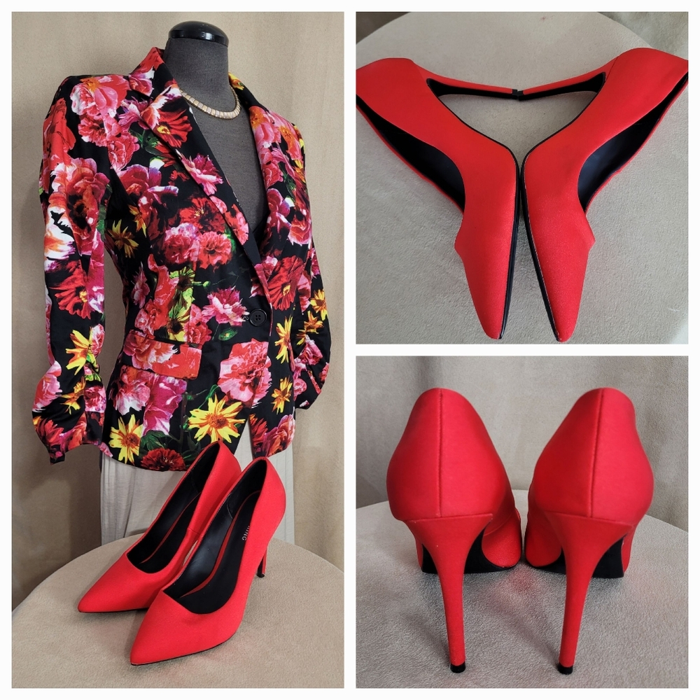Cherry RED pumps / 7.5